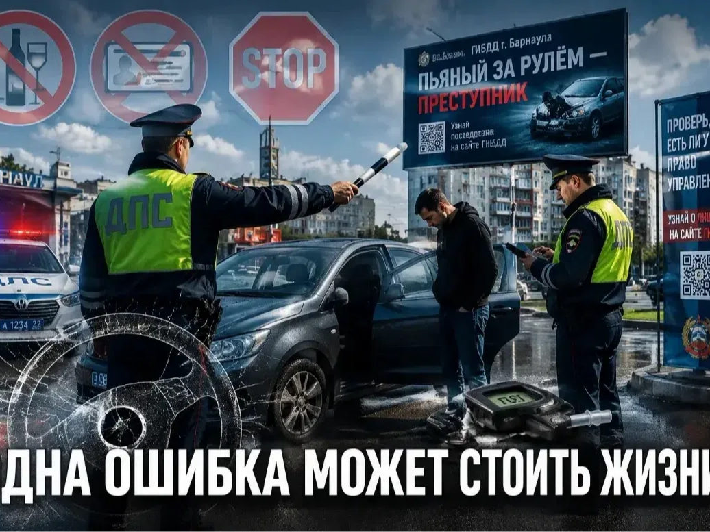 Одна ошибка может стоить жизни: Госавтоинспекция Алейска — о рисках езды в нетрезвом виде и без прав.